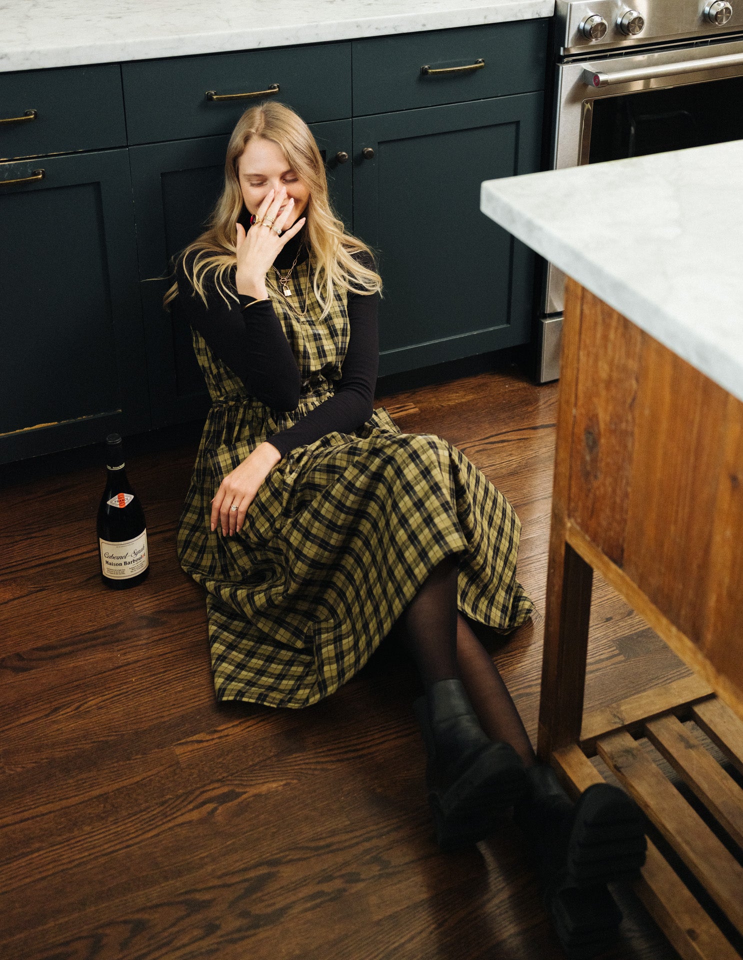 Grace Housedress Pistachio Plaid