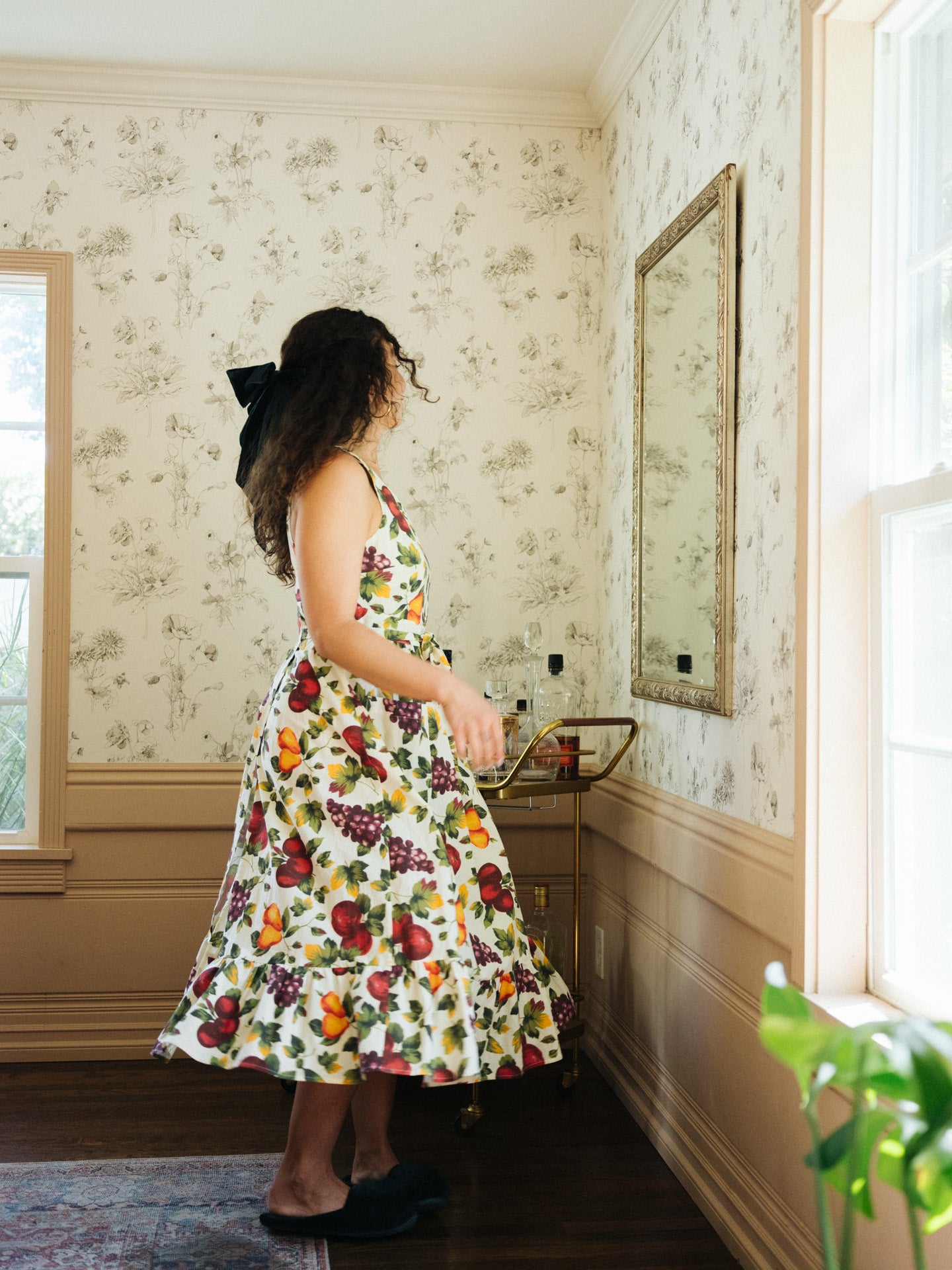 design house dress Gina Housedress Sunset Fruit