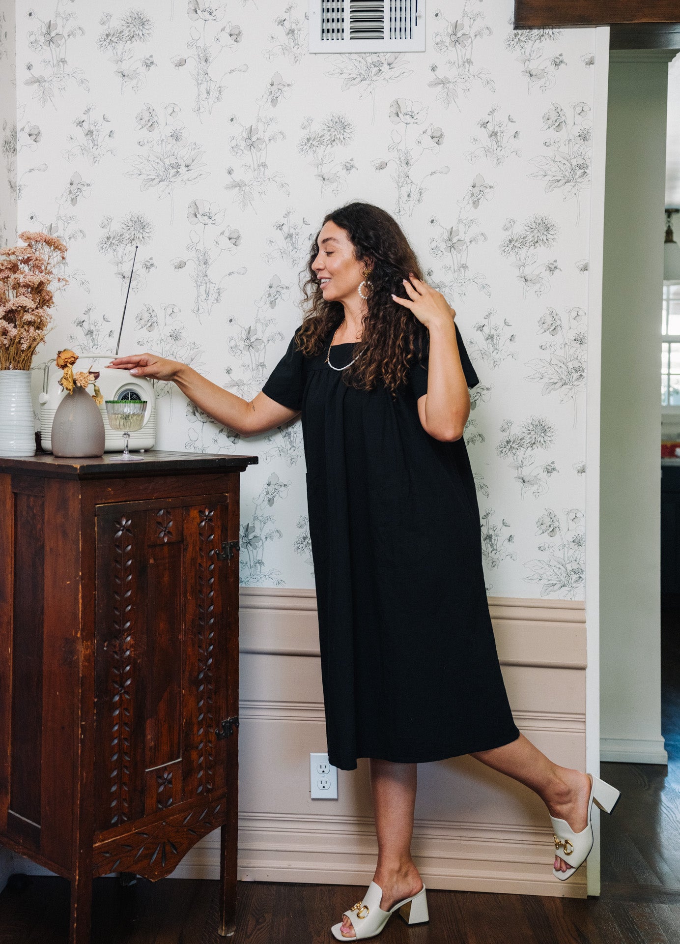 Rosalie Housedress Black Coffee