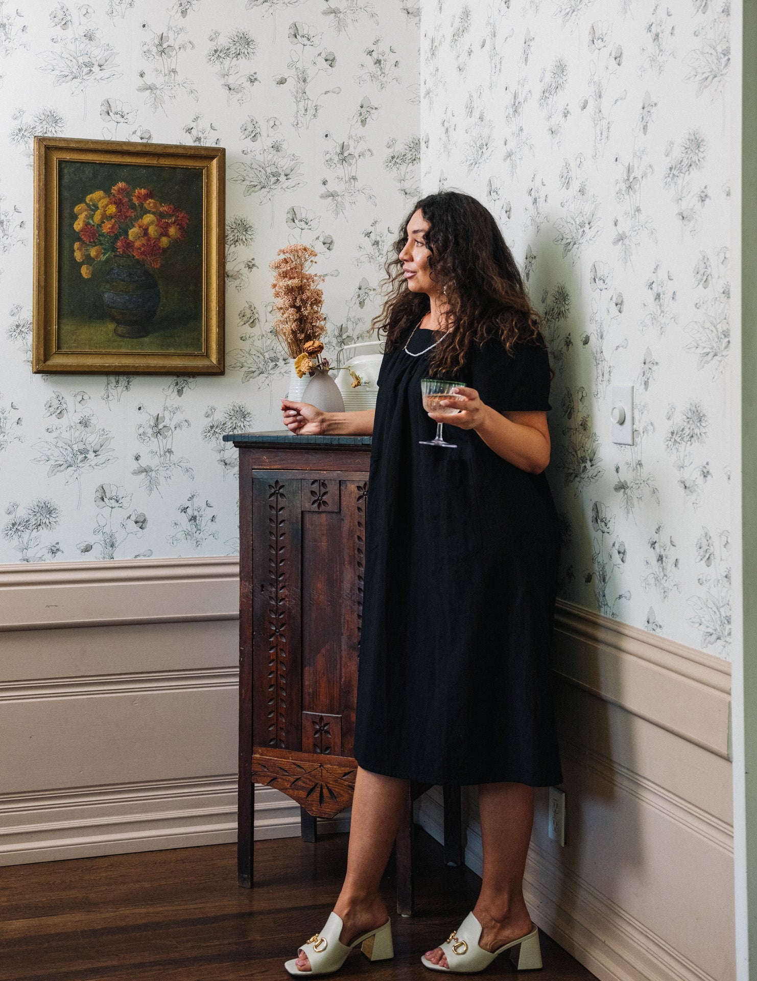 Rosalie Housedress Black Coffee