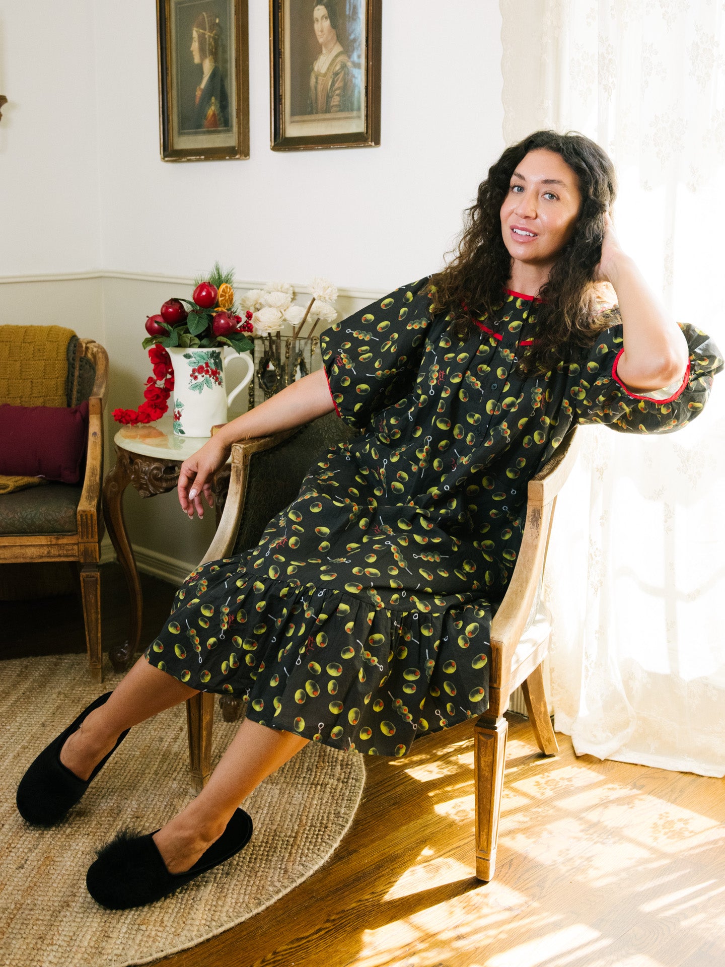 Lindsay Housedress Martini Olives