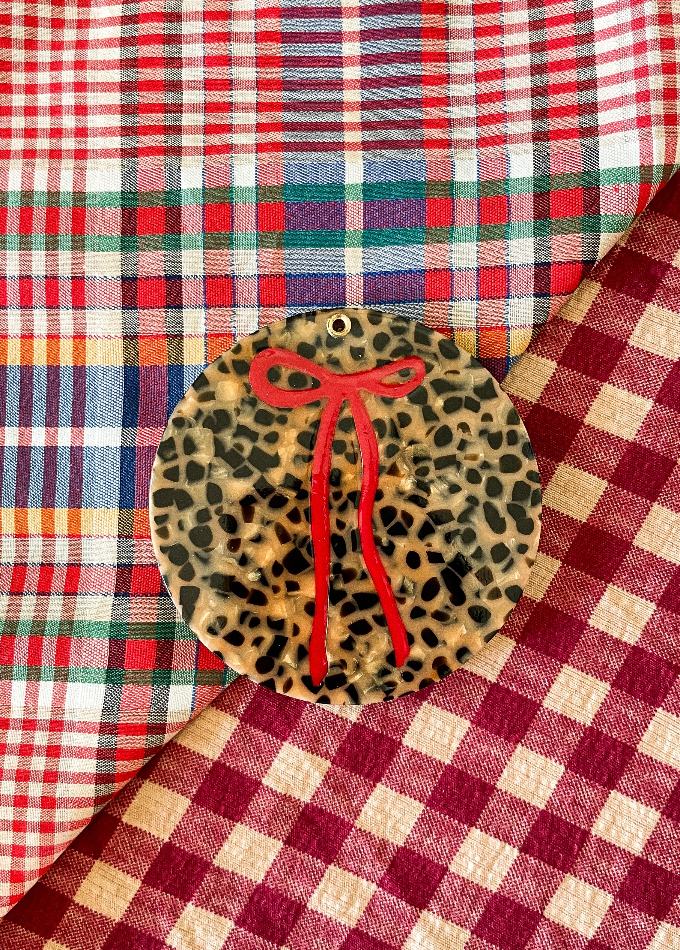 Leopard Bow Compact Mirror