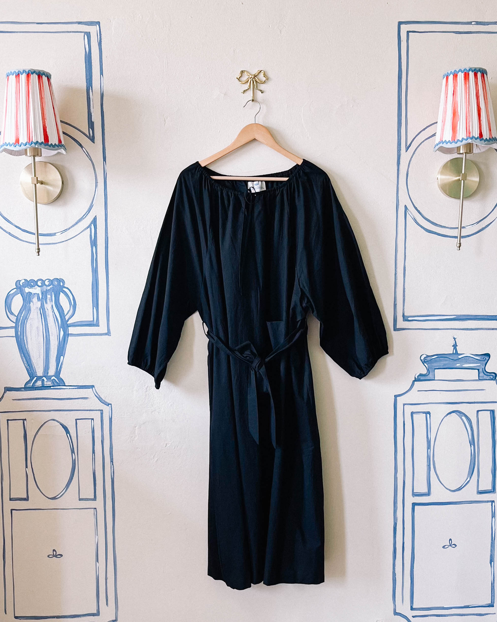 Therese Housedress Black Coffee Sample - S/M