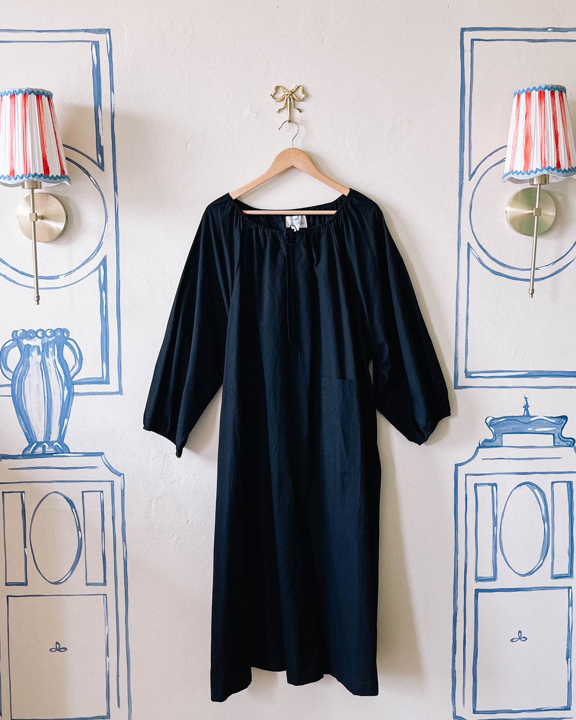 Therese Housedress Black Coffee Sample - S/M