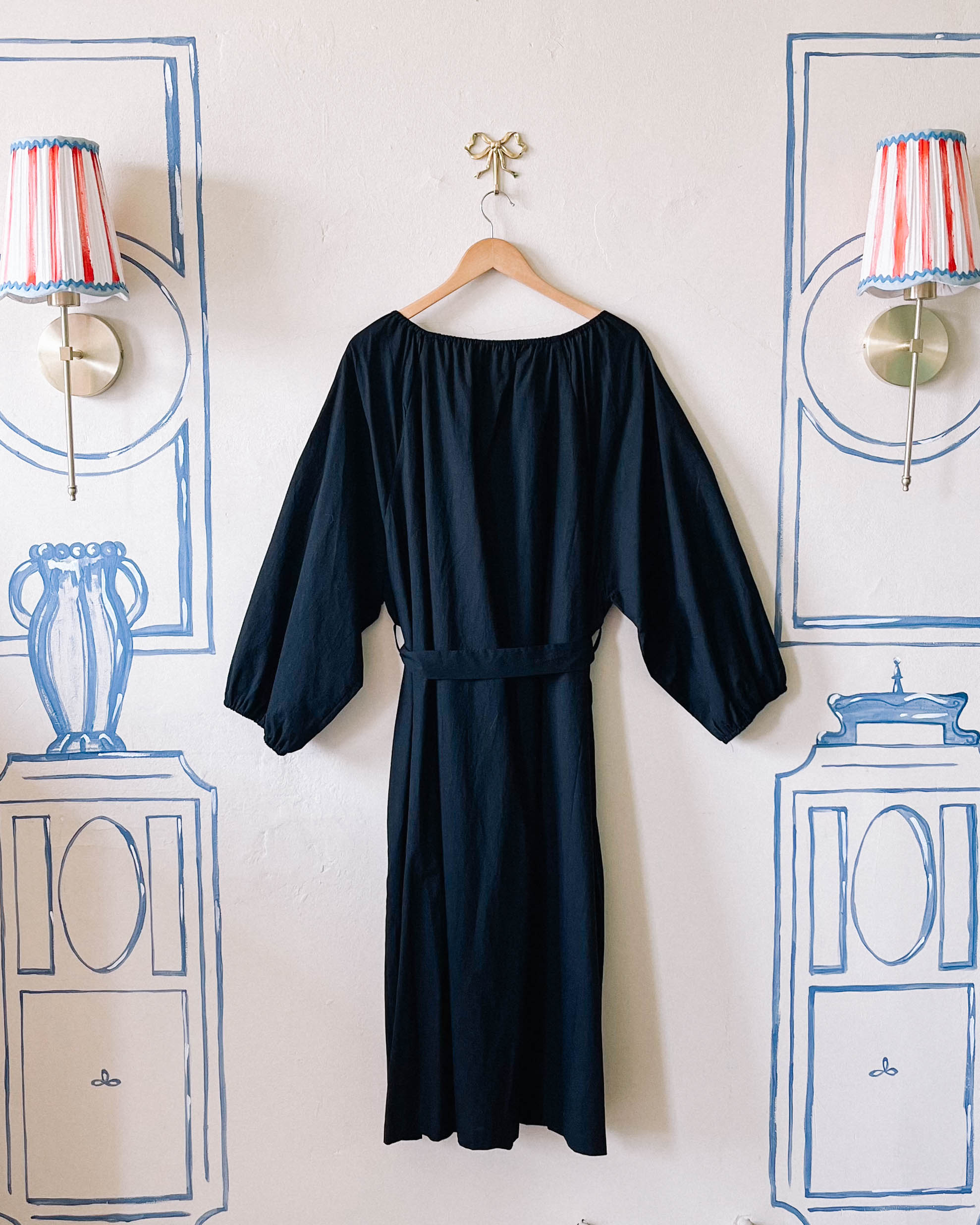 Therese Housedress Black Coffee Sample - S/M