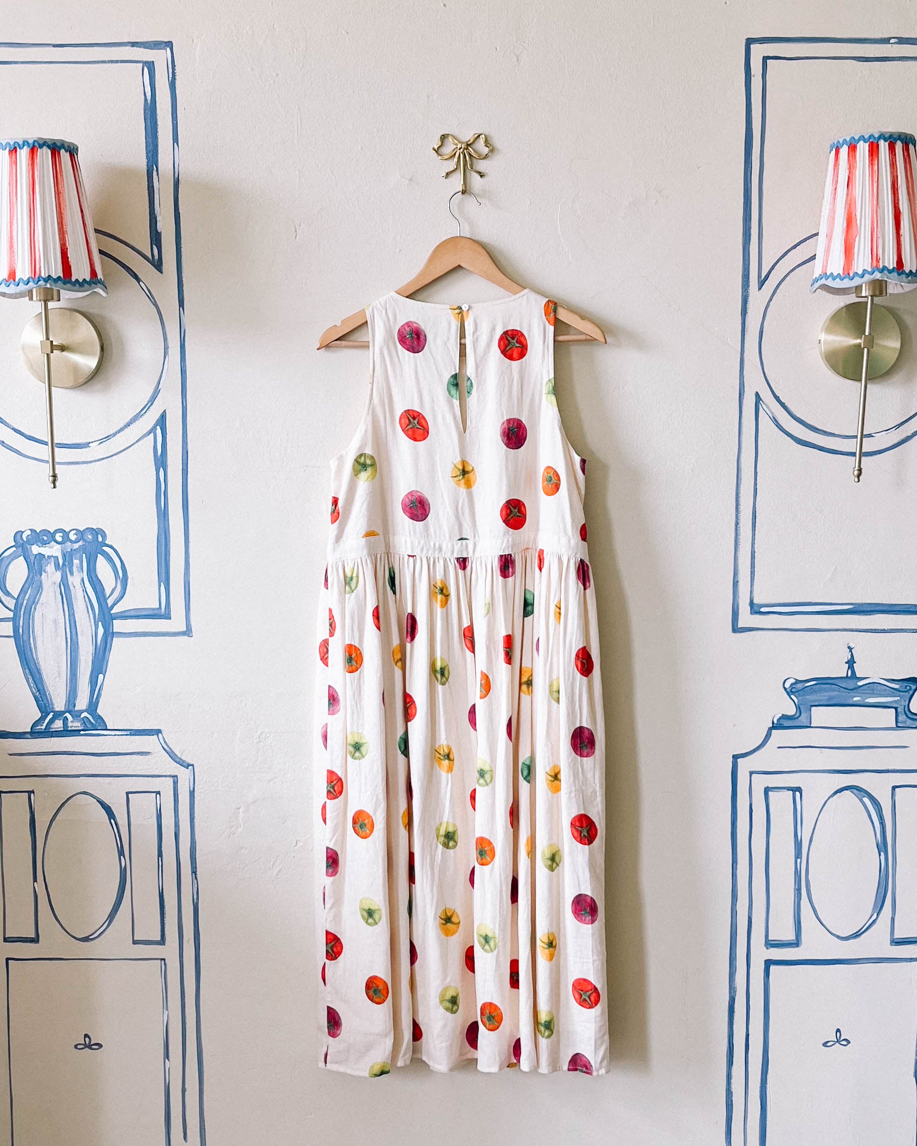 Grace Housedress Tomato Dot Sample - S/M