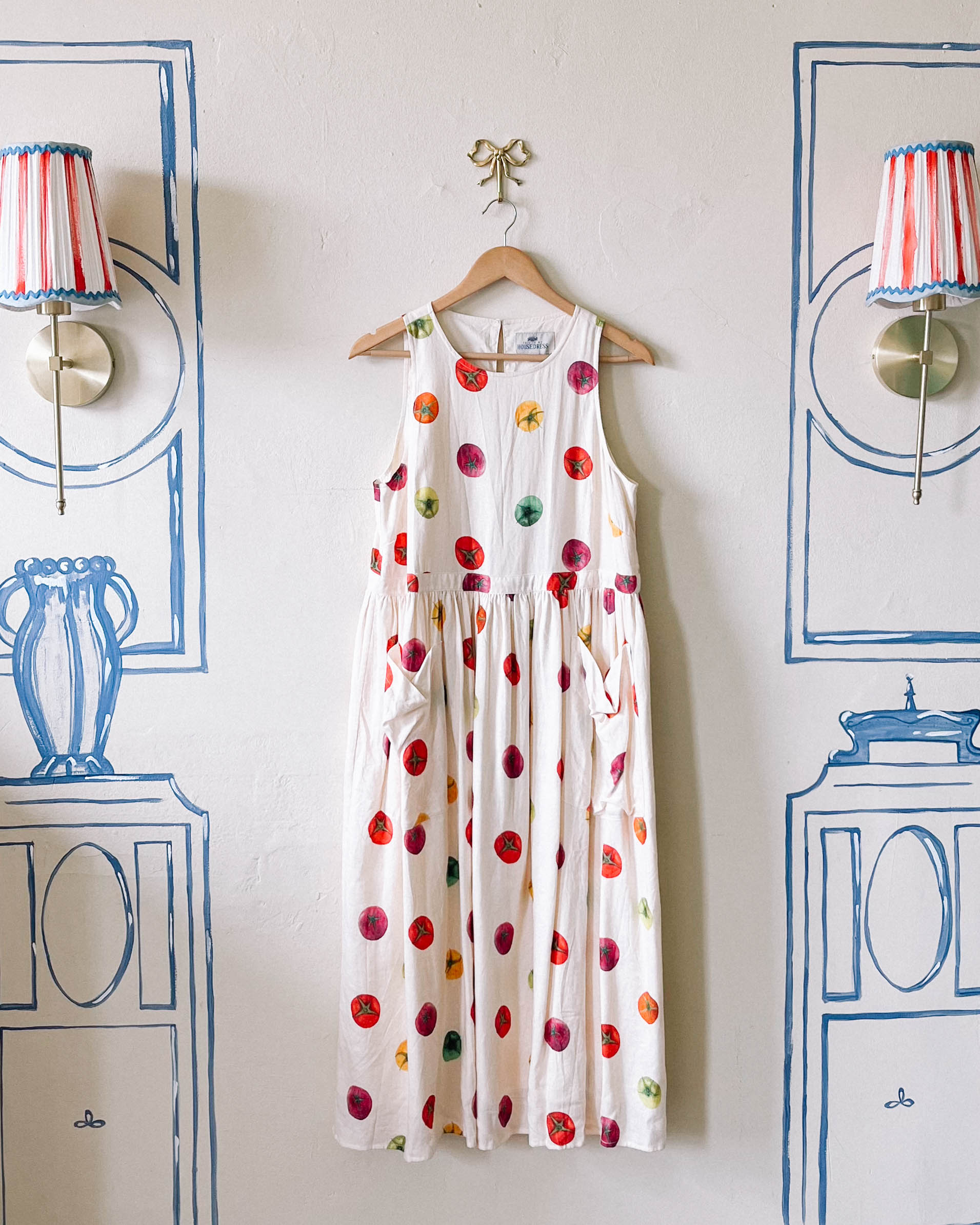 Grace Housedress Tomato Dot Sample - S/M
