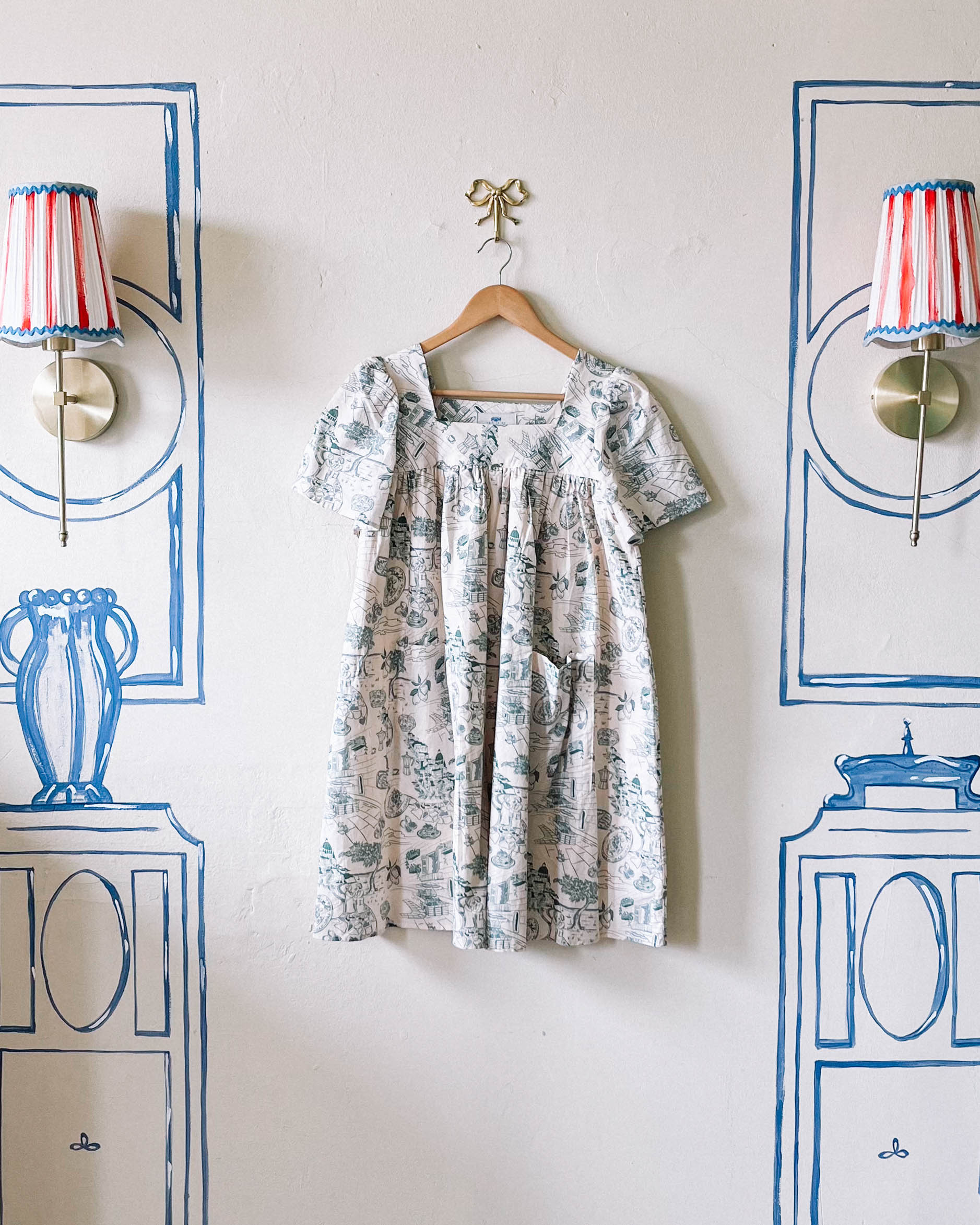 Rose Mini Housedress Nonna Toile Sample - S/M