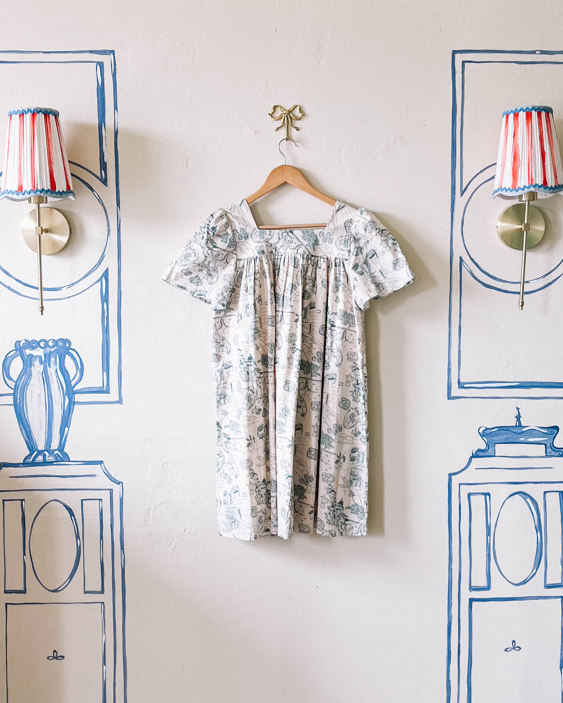 Rose Mini Housedress Nonna Toile Sample - S/M