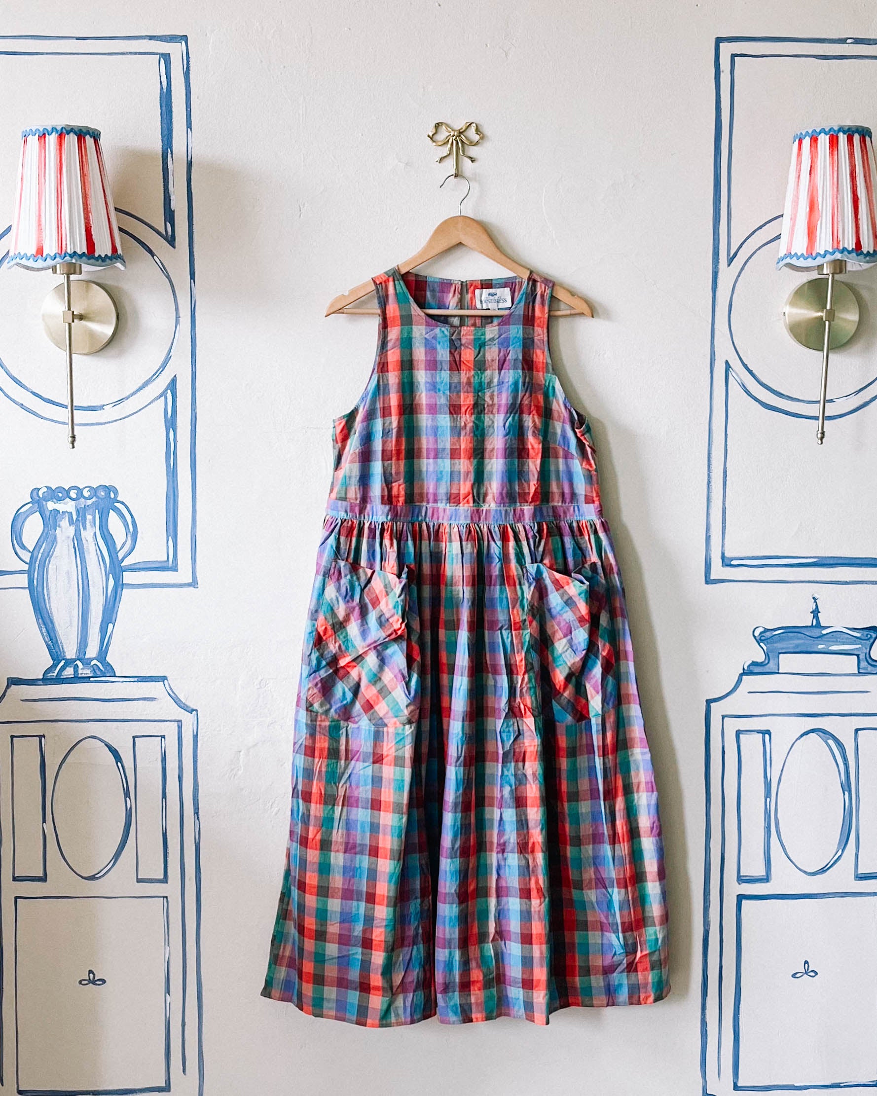 Grace Housedress Sorbet Gingham Sample - S/M