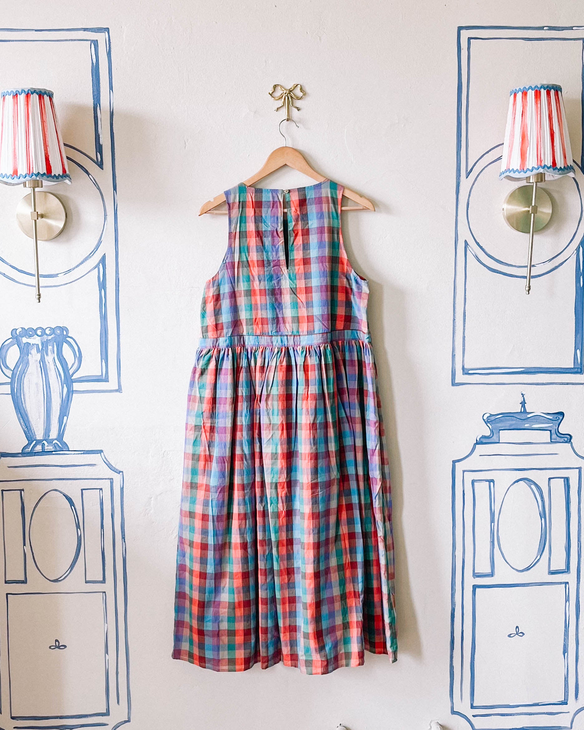 Grace Housedress Sorbet Gingham Sample - S/M