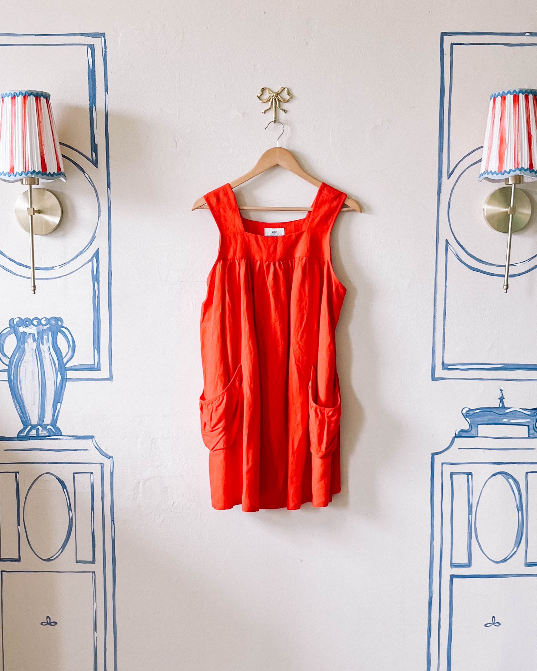 Emma Housedress Tomato Sample - S/M