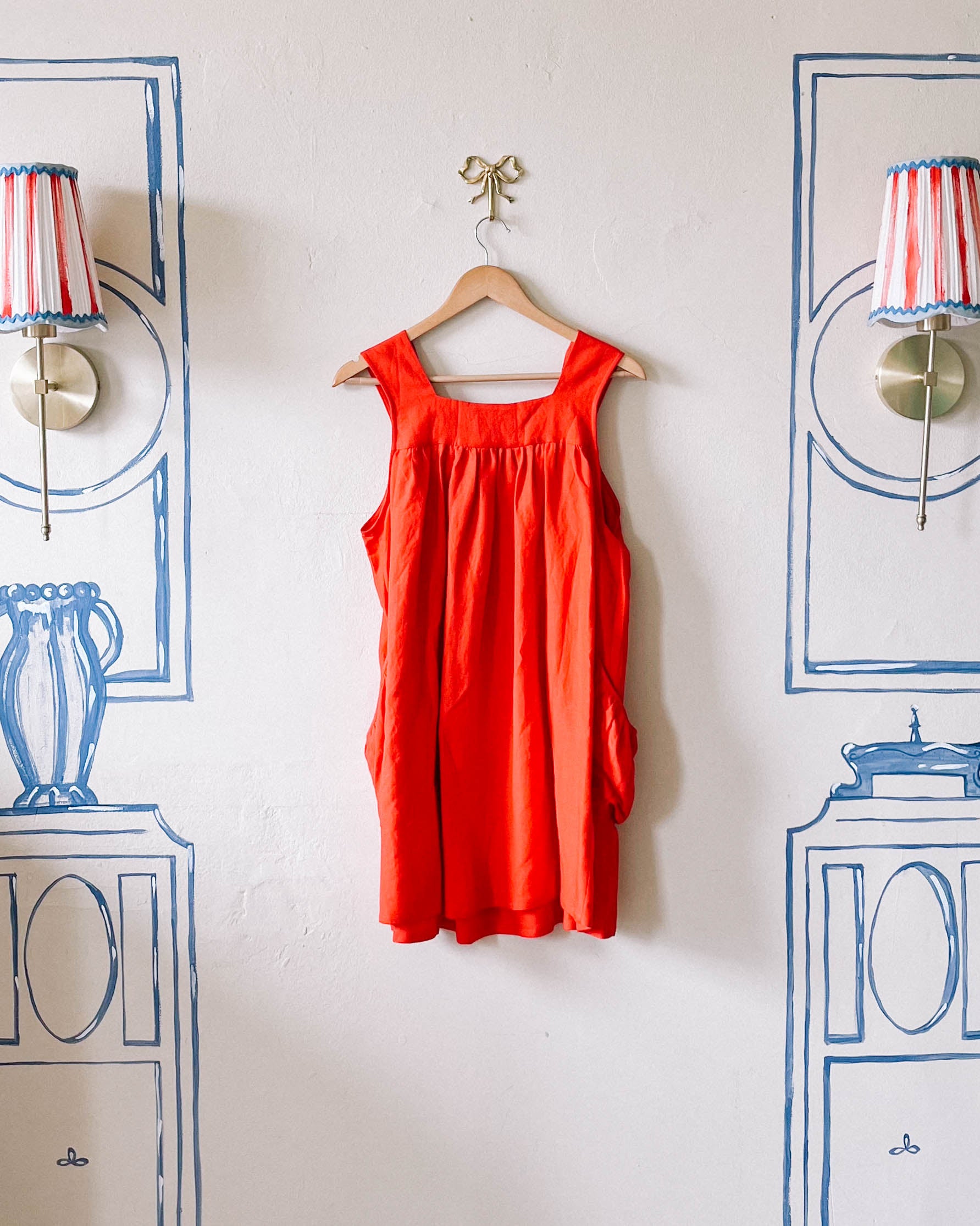 Emma Housedress Tomato Sample - S/M