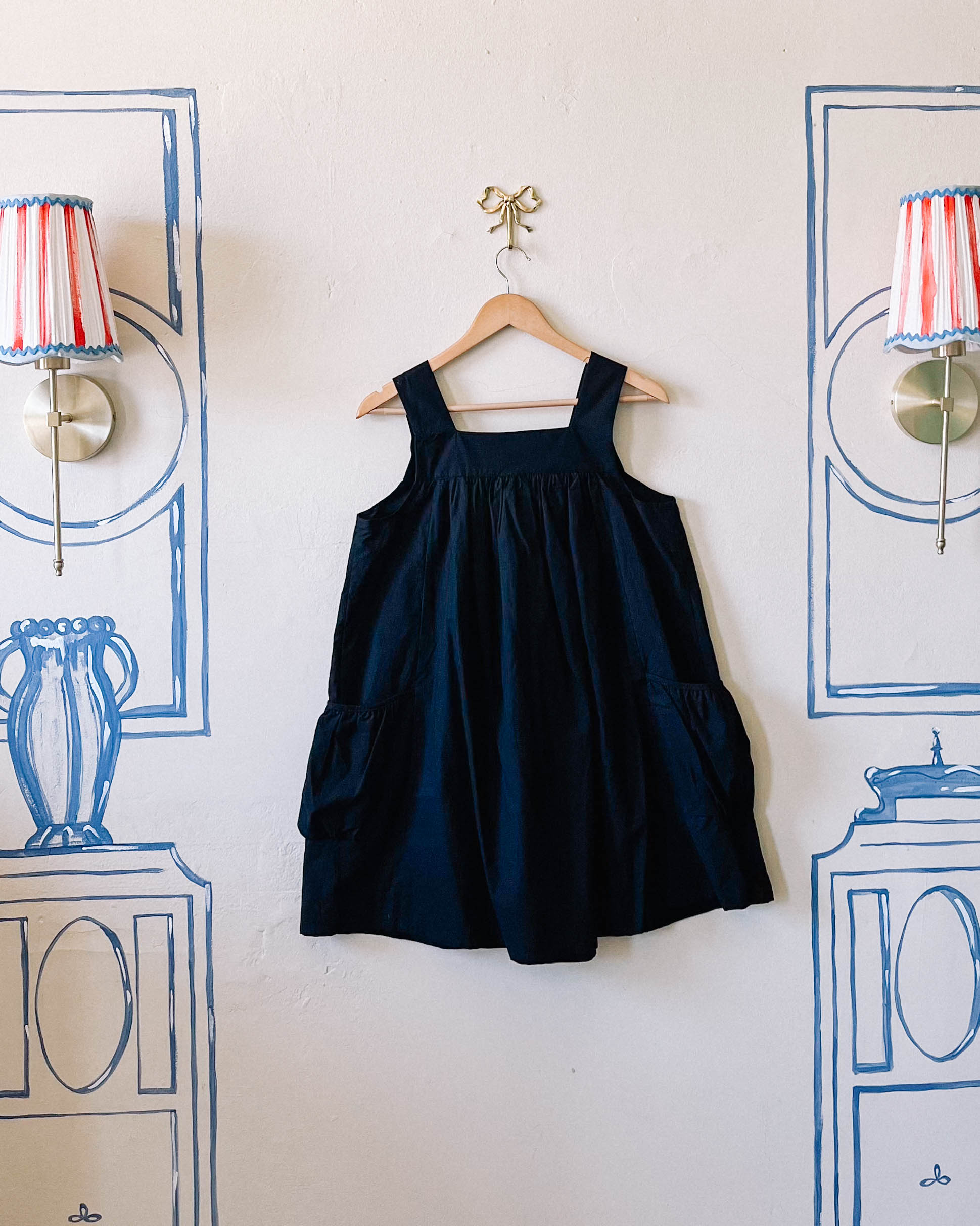 Emma Housedress Black Coffee Sample - S/M