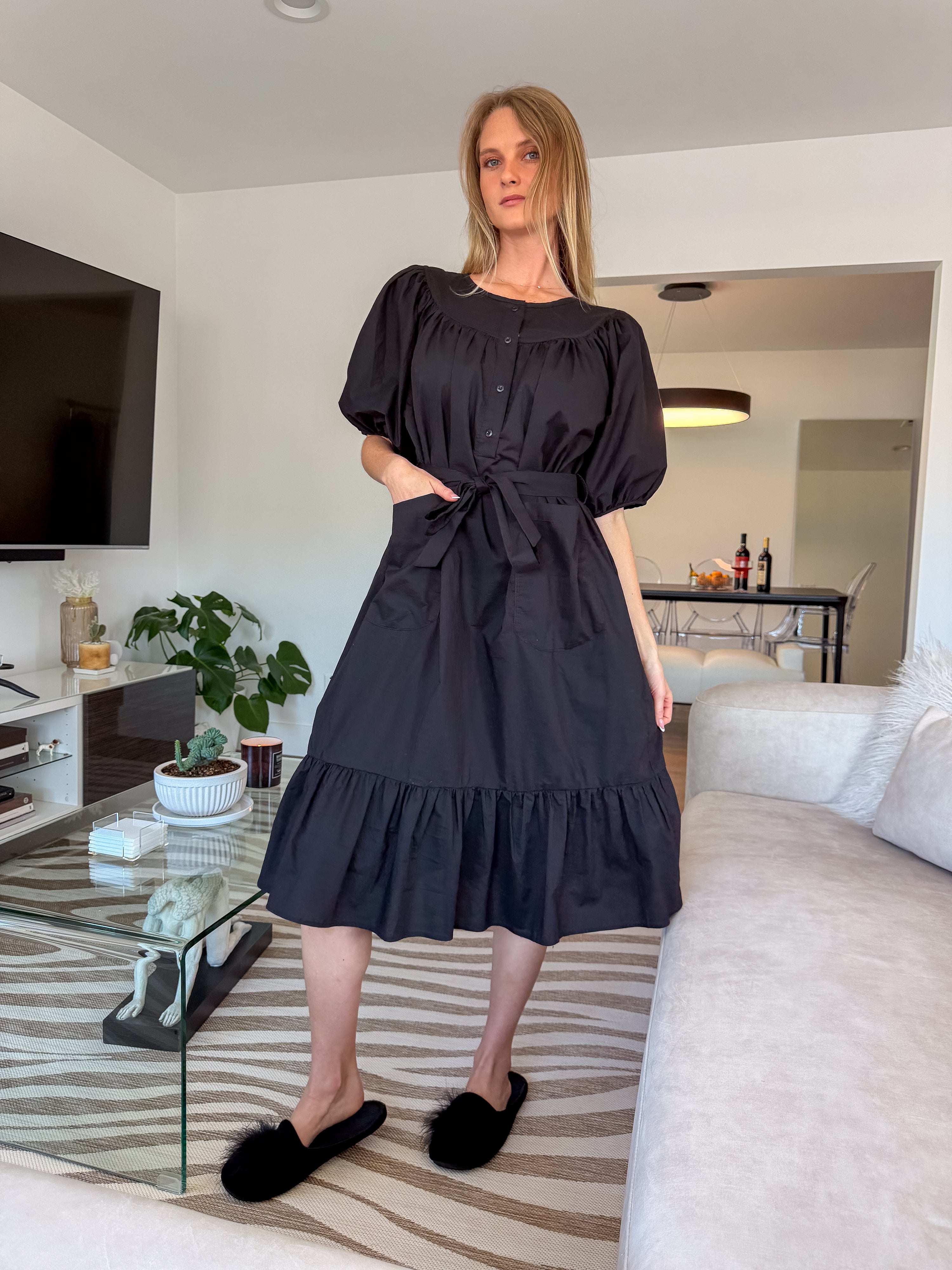 Lindsay Housedress Black Coffee