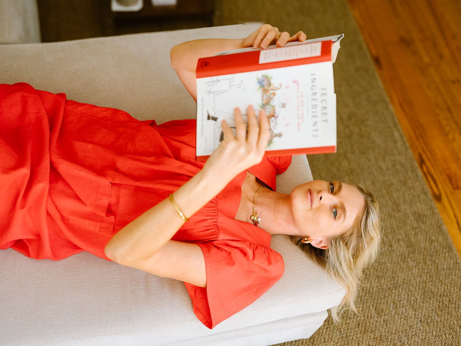 red house dress Rosalie Housedress Tomato
