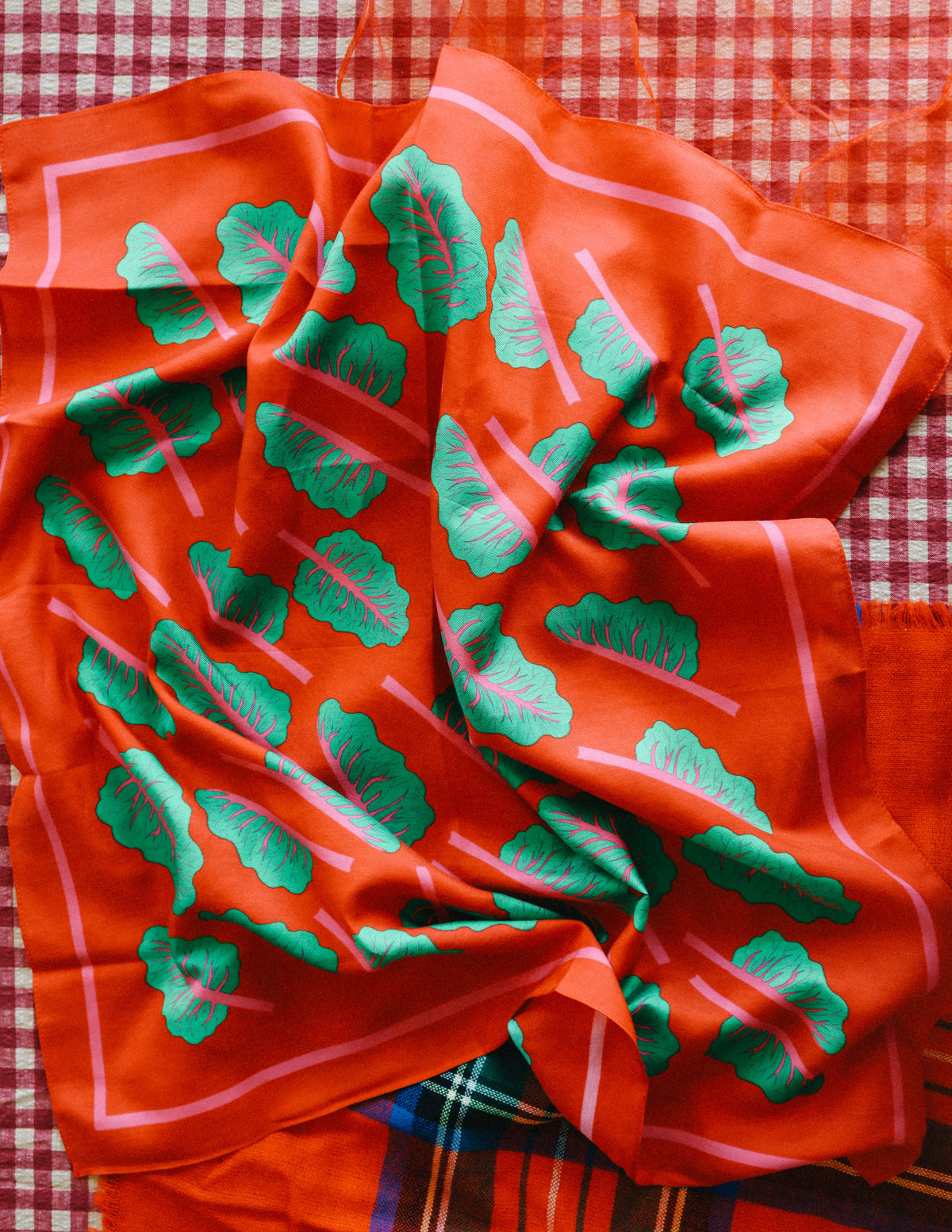 Glowing Chard Cotton Silk Bandana